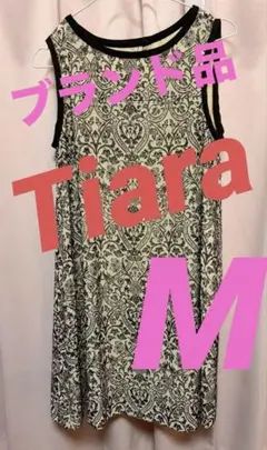 ブランド品Tiaraフローラルパターン ノースリーブワンピース