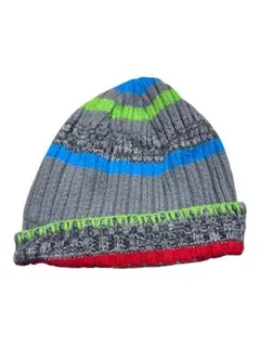 カラフルストライプ ニット帽