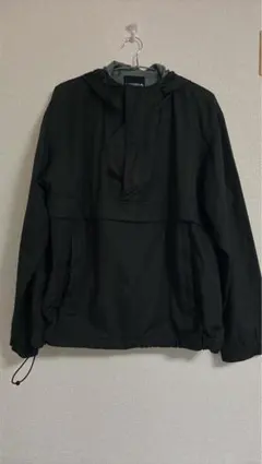 ユニクロ アノラックパーカー ハーフジップ 無地 M 黒 ポリエステル キャンプ