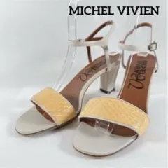 美品　MICHEL VIVIEN⭐️レザーストラップミュール　サンダル　23cmのサムネイル
