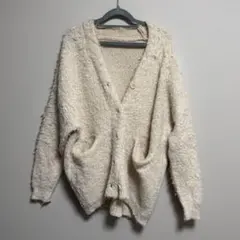 GRL ルーズブークレニット シャギーニット カーディガン