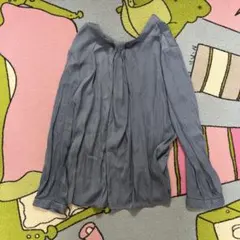 オリヒカ　グレー ドット柄 長袖シャツ Lサイズ