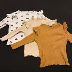 SHEIN ロンT 3枚セット　リブ　3-6M