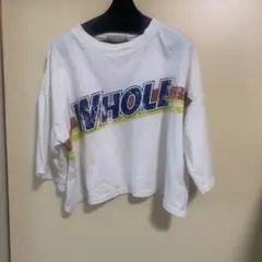 値下げ⭐️フリーズマート⭐️WHOLE プリント 七分袖 Tシャツ ホワイトのサムネイル