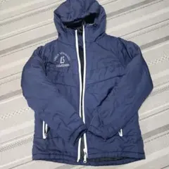 ルースイソンブラ　150-160 ネイビー フード付き ベンチコート