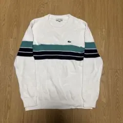 LACOSTE ストライプニットセーター US Lのサムネイル