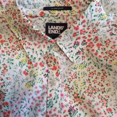 ランズエンド　花柄シャツ