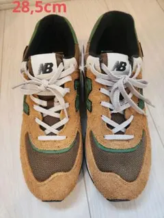 new balance（U574LGAB）スエードキャメル/グリーン28.5cm