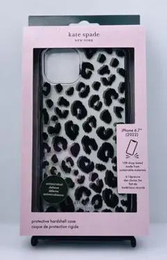 kate spade iPhone14 Plus クリアケース レオパード 新品