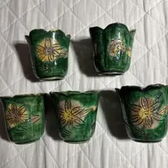 花柄陶器ボウル 5個セット