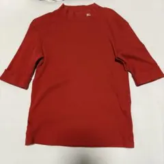Burberry Golf レッド モックネック 半袖 カットソー M リブのサムネイル