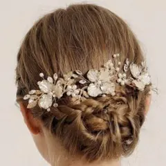 結婚式 コーム ヘアアクセサリー　お呼ばれ　髪飾り　ヘッドドレス　ウェディング