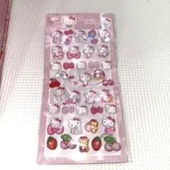 新品 キティ キティちゃん ボンボンドロップシール ぷくぷくシール風