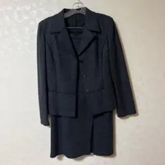 ダークグレー ウール混紡 スーツ