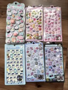 女の子に人気♡ 6枚 おしりシール　ちいかわ　ぷくぷくシール　立体シール6