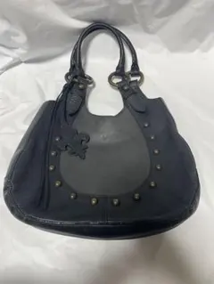 Rose Mary ローズマリー ハンドバッグ レザー レザー 黒 パッチワーク 