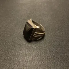 ブラックストーン シルバーリング 指輪