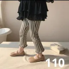 ギンガムチェック　フレアズボン　韓国服　ベビー服　110サイズ　ズボン　女の子