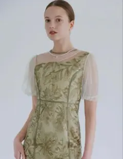 アシンメトリーシアーフラワードレス結婚式パーティー成人式デート二次会