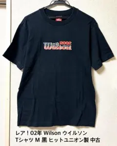レア！02年 Wilson ウイルソン Tシャツ M 黒 ヒットユニオン製 中古