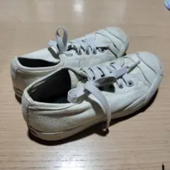 ジャックパーセル　コンバース　ホワイトキャンバススニーカー