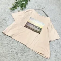 SEASON REASON 半袖Tシャツ　くすみピンクカラー　身幅ワイド　M