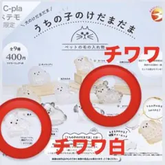 うちの子のけだまだま　チワワ　チワワ白　ペテモ限定　2個セット