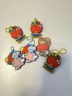 BT21 TATA BTS テテ　テヒョン　ラバーキーチェーン　6点