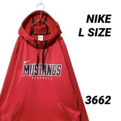 NIKE ナイキ プルオーバーパーカー マスタングス ベースボール L レッド