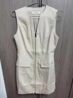 COMMENSE ノースリーブ ワンピース ベージュ XS