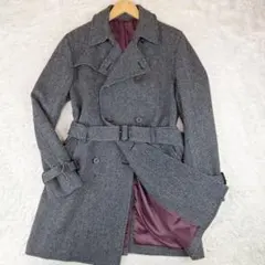 ORIHICA オリヒカ　トレンチコート　ヘリンボーン　ツイード　M