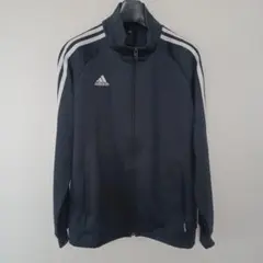 adidas アディダス トラックジャケット ジャージ 上 紺 着丈63身幅51のサムネイル
