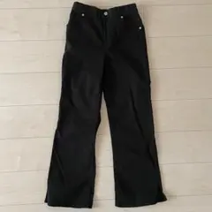 GLOBAL WORK 黒 フレアパンツ ゴムウエスト ガールズ160