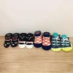 【未使用】新生児 BABY KIDS 靴下 滑り止め 4足セット 柄 7～9cm