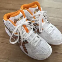 asics バスケットシューズ ホワイト/オレンジ　23cm