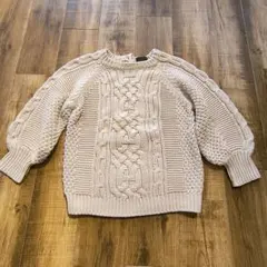 美品IN THE MARKET＊クリーム色 ケーブル編み セーター