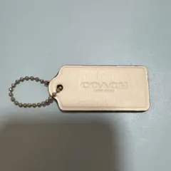 COACH ホワイトレザー チャーム