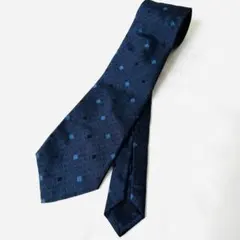 BVLGALI ブルガリ 総ロゴ シルクネクタイ ネイビー