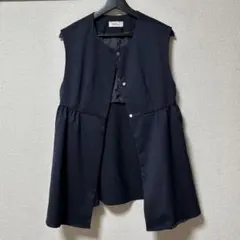 earth music & ecology ネイビーベスト/フリーサイズ