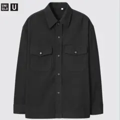 UNIQLO U デニムオーバーサイズシャツ ブラック M