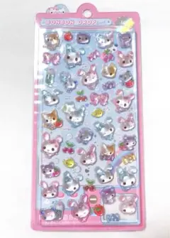 ボンボンドロップシール　キャンディツインズ　うさぎ　クーリア　うるちゅる　立体