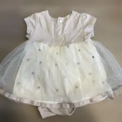 70cm petit main チュチュ付きロンパース クリーム色