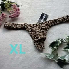 新品　メンズ　XLサイズ　clevermenmode 豹柄　ブラウン　Tバック