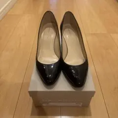 FABIO RUSCONI KIM ファビオ パテントパンプス 黒 37.5のサムネイル