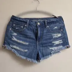 アメリカンイーグル　ダメージデニムショートパンツ　美品