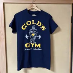GOLD'S GYM ボディビルダーTシャツ Sサイズ ネイビー