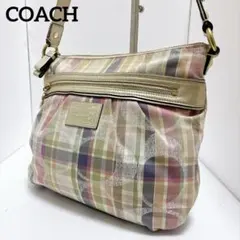 COACH Poppy Madras Check Tote Bag Y2K - メルカリ
