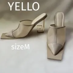 YELLOイエロ ミュールサンダルMベージュ9㎝ヒールのサムネイル