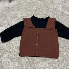 トップス シアーブラウスビスチェ