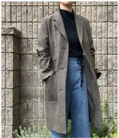 ✨未使用に近い✨Lサイズ マーガレットハウエル ツイード チェスターコート 2022 マーガレットハウエル ウール ツイードコート ぽんず様専用